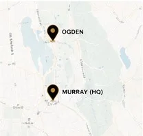 Map of Utah showing Lone Star Title office locations in Murray and Ogden